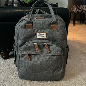 Grey diaper bag